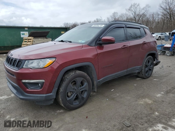 2021 Jeep Compass Latitude with VIN 3C4NJDBB8MT547390, listed as a Copart auction lot 50495215 with 103,874 mi miles and Salvage title. Bid and sale history available at DreamBid. Image 1.