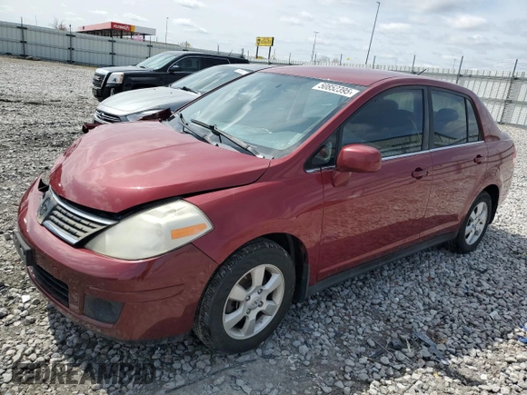 2008 Nissan Versa 1.8 S with VIN 3N1BC11E08L374304, listed as a Copart auction lot 50852395 with 166,168 mi miles and Salvage Title. Bid and sale history available at carsss.com. Image 1.