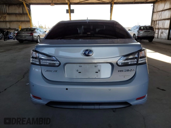 2010 Lexus HS 250h with VIN JTHBB1BA4A2033814, listed as a Copart auction lot 48126475 with 204,748 mi miles and Salvage Title. Bid and sale history available at DreamBid. Image 6.