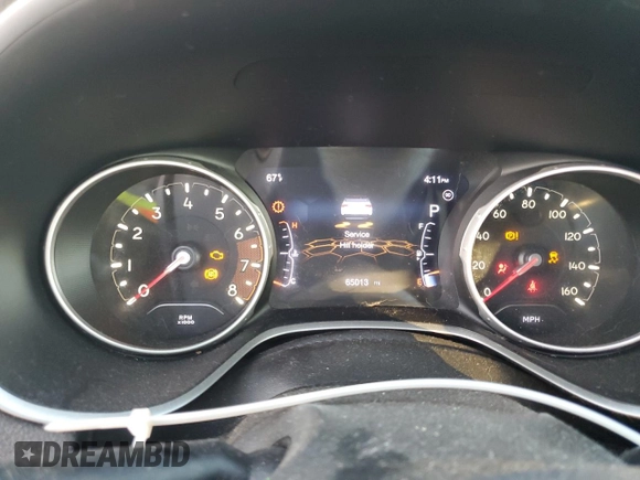 2020 Jeep Compass Altitude with VIN 3C4NJCBBXLT141281, listed as a Copart auction lot 41512245 with 65,013 mi miles and Salvage Title. Bid and sale history available at carsss.com. Image 9.