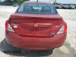 2013 Nissan Versa SV with VIN 3N1CN7AP7DL873081, listed as a Copart auction lot 57222385 with 151,978 mi miles and Salvage title. Bid and sale history available at DreamBid. Image 6.