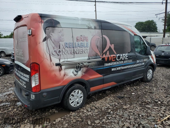 2019 Ford Transit Passenger XL with VIN 1FBAX2CM3KKA62143, listed as a Copart auction lot 60708845 with 112,166 mi miles and Salvage title. Bid and sale history available at DreamBid. Image 3.