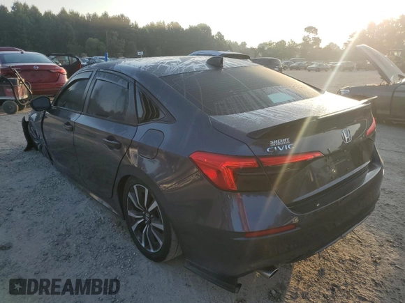 2023 Honda Civic EX with VIN 2HGFE1F7XPH306331, listed as a Copart auction lot 62235105 with 35,824 mi miles and Salvage title. Bid and sale history available at DreamBid. Image 2.