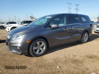 2020 Honda Odyssey EX z VIN 5FNRL6H5XLB034745, wystawiony jako Copart lot #55753285 z przebiegiem 46 943 mil mil oraz Szkoda całkowita • Salvage title. Historia ofert i sprzedaży dostępna na DreamBid. Obrazek 1.