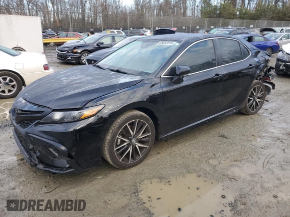 2022 Toyota Camry SE with VIN 4T1G11AK4NU663147, listed as a Copart auction lot 85632014 with 85,362 mi miles and Salvage Title. Bid and sale history available at carsss.com. Image 1.