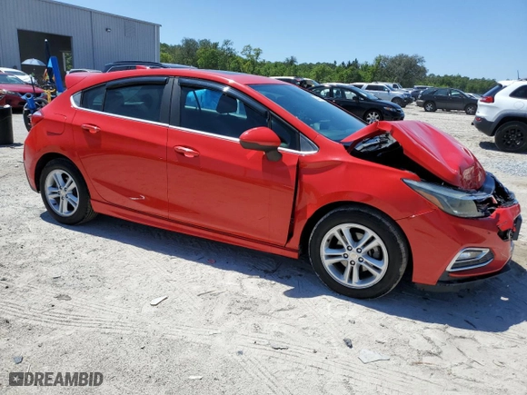 2017 Chevrolet Cruze LT with VIN 3G1BE6SMXHS513654, listed as a Copart auction lot 52231265 with 52,196 mi miles and Salvage Title. Bid and sale history available at carsss.com. Image 4.