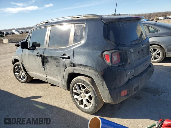 2018 Jeep Renegade Latitude z VIN ZACCJBBB0JPH59666, wystawiony jako Copart lot #46852345 z przebiegiem 111 668 mil mil oraz Szkoda całkowita • Salvage title. Historia ofert i sprzedaży dostępna na DreamBid. Obrazek 2.