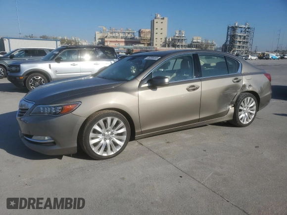 2015 Acura RLX Tech Pkg with VIN JH4KC1F52FC001004, listed as a Copart auction lot 48388385 with 248,635 mi miles and Salvage Title. Bid and sale history available at carsss.com. Image 1.