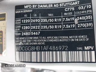 2010 Mercedes-Benz GLK GLK 350 with VIN WDCGG8HB1AF486972, listed as a IAAI auction lot 42109132 with 177,747 mi miles. Bid and sale history available at carsss.com. Image 9.