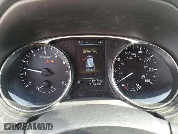 2015 Nissan Rogue SV with VIN 5N1AT2MT7FC910159, listed as a Copart auction lot 53895535 with 48,047 mi miles and Salvage Title. Bid and sale history available at DreamBid. Image 9.