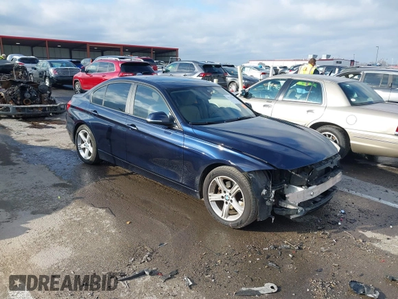 2013 BMW 3 Series 320i with VIN WBA3B1C58DK129051, listed as a IAAI auction lot 41119380 with 101,427 mi miles. Bid and sale history available at carsss.com. Image 1.