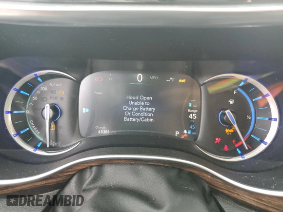 2023 Chrysler Pacifica Hybrid Limited с VIN 2C4RC1S71PR630575, выставлен на аукционе Copart как лот 55826955 с пробегом 45 381 миль миль и Списание • Salvage title. История ставок и продаж доступна на DreamBid. Изображение 9.
