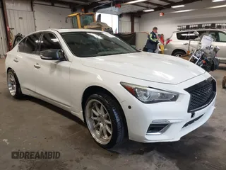 2018 Infiniti Q50 3.0t LUXE with VIN JN1EV7AR6JM432196, listed as a IAAI auction lot 41848946 with 79,885 mi miles. Bid and sale history available at carsss.com. Image 1.