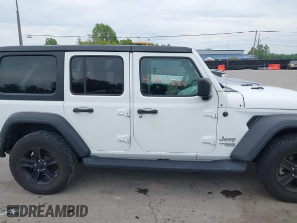 2018 Jeep Wrangler Unlimited Sport S z VIN 1C4HJXDG6JW222637, wystawiony jako IAAI lot #42333283 z przebiegiem 80 595 mil mil oraz . Historia ofert i sprzedaży dostępna na DreamBid. Obrazek 13.