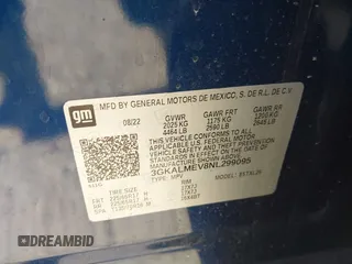 2022 GMC Terrain SLE с VIN 3GKALMEV8NL299095, выставлен на аукционе IAAI как лот 41987277 с пробегом 47 816 миль миль и . История ставок и продаж доступна на DreamBid. Изображение 9.