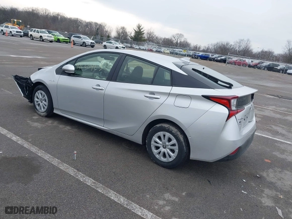 2022 Toyota Prius L Eco with VIN JTDKAMFU5N3189161, listed as a IAAI auction lot 41666463 with 41,398 mi miles. Bid and sale history available at carsss.com. Image 3.