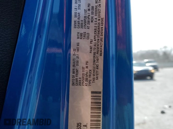 2022 Jeep Gladiator Overland with VIN 1C6HJTFG6NL124535, listed as a Copart auction lot 45988595 with 17,151 mi miles and Salvage title. Bid and sale history available at DreamBid. Image 15.