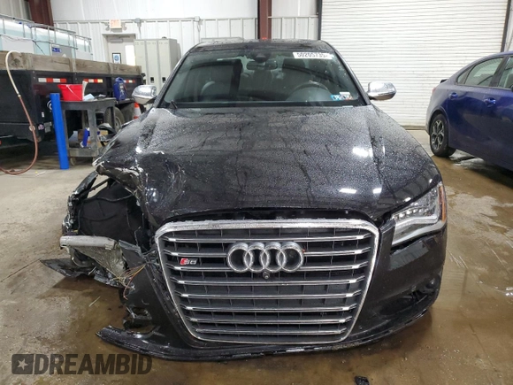 2014 Audi S8 with VIN WAUD2AFD3EN004210, listed as a Copart auction lot 50205735 with 31,952 mi miles and Salvage Title. Bid and sale history available at carsss.com. Image 5.