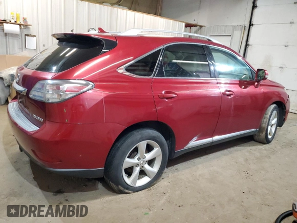 2011 Lexus RX 350 with VIN 2T2BK1BA9BC091756, listed as a Copart auction lot 48238285 with 184,157 mi miles and Salvage Title. Bid and sale history available at DreamBid. Image 3.