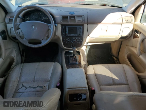 2001 Mercedes-Benz M-Class with VIN 4JGAB54E91A273561, listed as a Copart auction lot 72458374 with 152,035 mi miles and Clean Title. Bid and sale history available at carsss.com. Image 8.