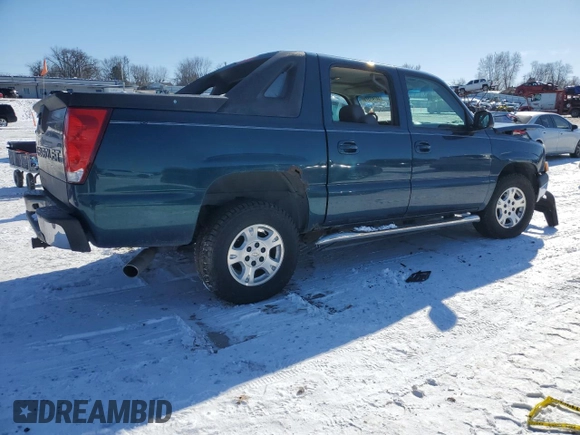 2005 Chevrolet Avalanche Z71 with VIN 3GNEK12Z25G288194, listed as a Copart auction lot 44747375 with 211,284 mi miles and Salvage Title. Bid and sale history available at carsss.com. Image 3.