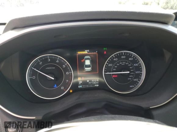 2017 Subaru Impreza Limited with VIN 4S3GTAU66H3708029, listed as a Copart auction lot 56399255 with 77,140 mi miles and Salvage title. Bid and sale history available at DreamBid. Image 9.