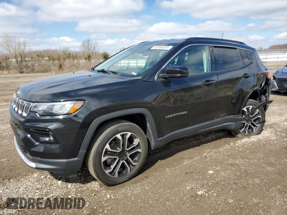 2022 Jeep Compass High Altitude z VIN 3C4NJDCB5NT224544, wystawiony jako Copart lot #49368335 z przebiegiem 18 094 mil mil oraz Szkoda całkowita • Salvage title. Historia ofert i sprzedaży dostępna na DreamBid. Obrazek 1.