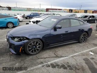 2024 BMW i4 eDrive40 with VIN WBY73AW02RFS17304, listed as a Copart auction lot 81729674 with 6,072 mi miles and Salvage Title. Bid and sale history available at carsss.com. Image 1.
