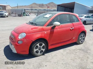 2014 FIAT 500e with VIN 3C3CFFGE7ET225188, listed as a IAAI auction lot 42773711 with 47,581 mi miles and . Bid and sale history available at DreamBid. Image 2.