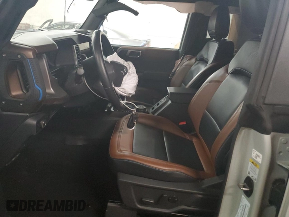 2022 Ford Bronco with VIN 1FMEE5DP1NLB37039, listed as a Copart auction lot 46479505 with 17,494 mi miles and Salvage Title. Bid and sale history available at DreamBid. Image 7.