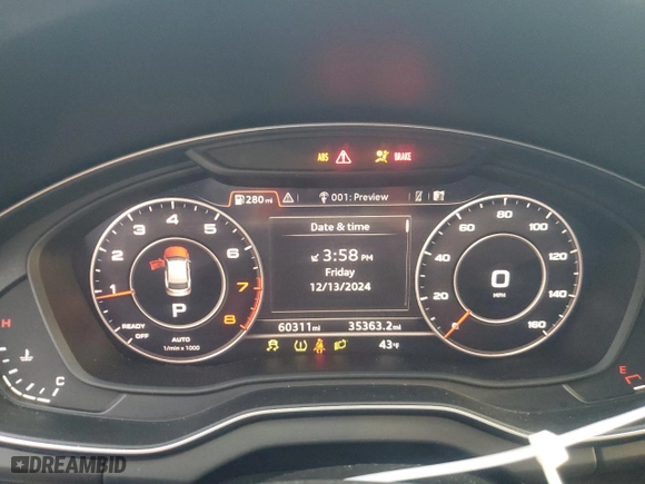 2019 Audi Q5 Premium Plus with VIN WA1BNAFY8K2048666, listed as a Copart auction lot 85196884 with 60,311 mi miles and Salvage Title. Bid and sale history available at carsss.com. Image 9.