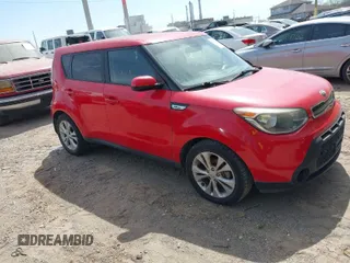 2015 Kia Soul + with VIN KNDJP3A51F7785902, listed as a IAAI auction lot 42060311 with 109,819 mi miles. Bid and sale history available at carsss.com. Image 1.