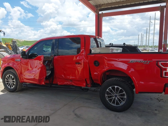 2020 Ford F-150 XL with VIN 1FTEW1EP5LFB65401, listed as a IAAI auction lot 42572733 with 30,280 mi miles and . Bid and sale history available at DreamBid. Image 6.