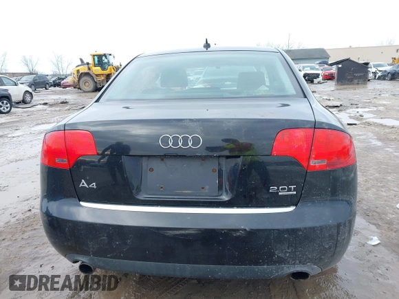 2007 Audi A4 2.0T with VIN WAUDF98E37A025495, listed as a IAAI auction lot 41636086 with 182,248 mi miles. Bid and sale history available at carsss.com. Image 17.