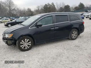 2014 Honda Odyssey EX-L with VIN 5FNRL5H65EB061079, listed as a Copart auction lot 48259855 with 126,498 mi miles and Salvage Title. Bid and sale history available at DreamBid. Image 1.