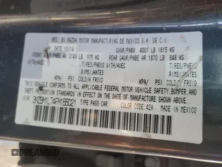 2015 Mazda 3 i Touring with VIN 3MZBM1L74FM166021, listed as a Copart auction lot 53282395 with 127,528 mi miles and Salvage Title. Bid and sale history available at DreamBid. Image 14.