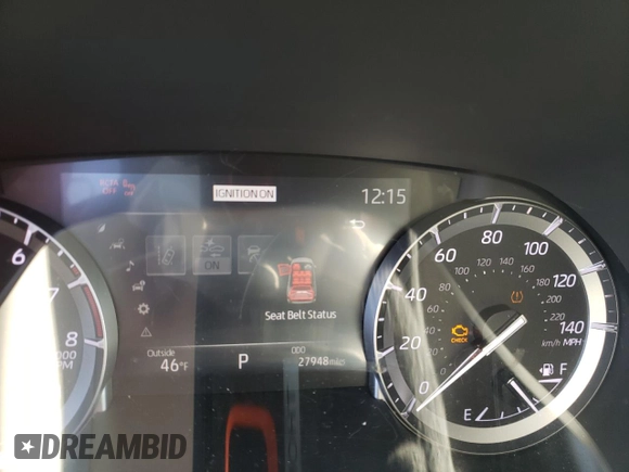 2022 Toyota Highlander XLE with VIN 5TDGZRBH6NS222767, listed as a Copart auction lot 81367674 with 27,948 mi miles and Salvage title. Bid and sale history available at DreamBid. Image 9.