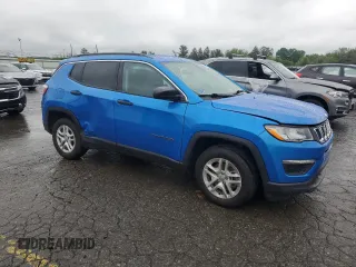2021 Jeep Compass Sport with VIN 3C4NJCAB6MT518465, listed as a Copart auction lot 56797435 with 82,089 mi miles and Salvage title. Bid and sale history available at DreamBid. Image 4.