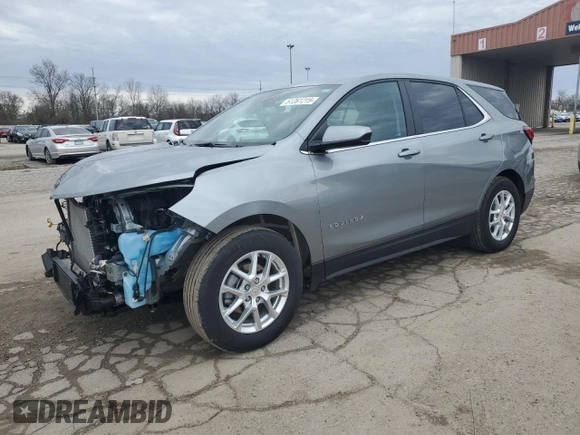 2024 Chevrolet Equinox LT with VIN 3GNAXKEG0RS154481, listed as a Copart auction lot 51261215 with 38,374 mi miles and Salvage Title. Bid and sale history available at carsss.com. Image 1.
