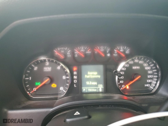 2019 Chevrolet Silverado 1500 LD Custom with VIN 2GCVKMEC5K1209896, listed as a Copart auction lot 74220874 with 75,634 mi miles and Non Repairable. Bid and sale history available at carsss.com. Image 9.
