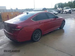 2018 Genesis G80 Sport with VIN KMHGN4JB4JU225812, listed as a IAAI auction lot 42314901 with 109,005 mi miles and . Bid and sale history available at DreamBid. Image 4.
