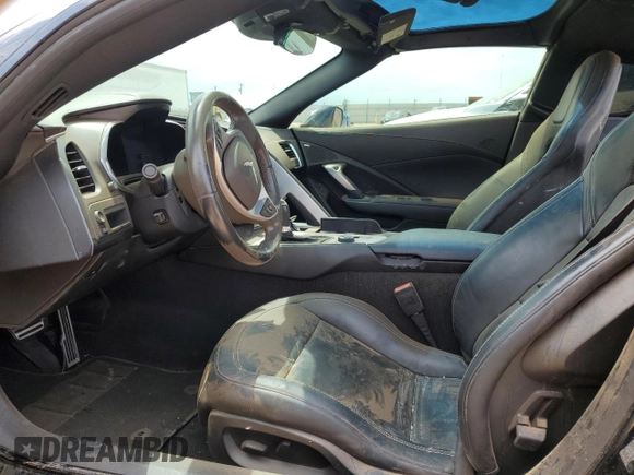 2015 Chevrolet Corvette 1LT with VIN 1G1YB2D71F5123780, listed as a Copart auction lot 62004154 with 0 mi miles and Salvage Title. Bid and sale history available at carsss.com. Image 7.