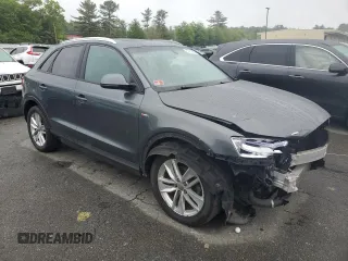 2018 Audi Q3 Premium with VIN WA1ECCFS3JR019141, listed as a Copart auction lot 57819205 with 63,200 mi miles and Salvage title. Bid and sale history available at DreamBid. Image 4.