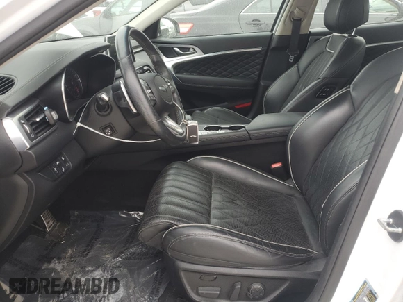 2019 Genesis G70 Dynamic with VIN KMTG34LE3KU014251, listed as a Copart auction lot 87297734 with 97,705 mi miles and Salvage Title. Bid and sale history available at DreamBid. Image 7.