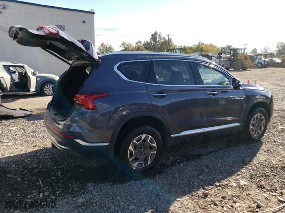 2022 Hyundai Santa Fe Hybrid Blue with VIN KM8S2DA12NU039833, listed as a Copart auction lot 75551724 with NaN miles and Salvage Title. Bid and sale history available at carsss.com. Image 3.