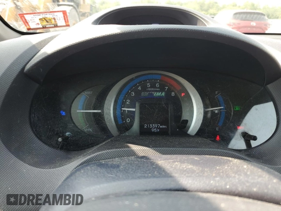 2010 Honda Insight EX with VIN JHMZE2H77AS015329, listed as a Copart auction lot 60502835 with 213,397 mi miles and Clean title. Bid and sale history available at DreamBid. Image 9.