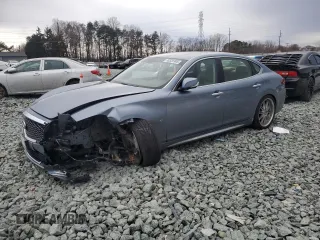 2017 Infiniti Q70L 3.7 with VIN JN1BY1PR4HM210202, listed as a Copart auction lot 48556905 with 75,998 mi miles and Salvage Title. Bid and sale history available at carsss.com. Image 1.
