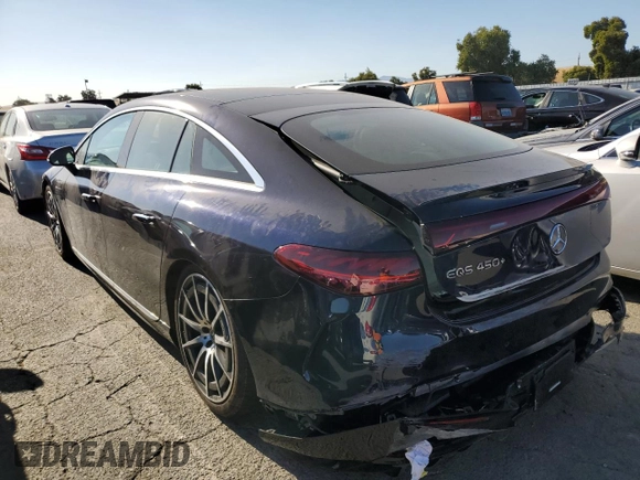 2022 Mercedes-Benz EQS with VIN W1KCG2DB1NA015422, listed as a Copart auction lot 61472114 with 13,429 mi miles and Salvage Title. Bid and sale history available at carsss.com. Image 2.