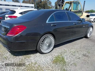 2015 Mercedes-Benz S-Class S 550 with VIN WDDUG8CB1FA094259, listed as a IAAI auction lot 41487071 with 50,253 mi miles. Bid and sale history available at carsss.com. Image 4.