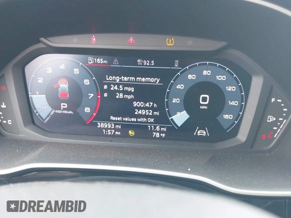2023 Audi Q3 S line Premium with VIN WA1DECF3XP1068746, listed as a IAAI auction lot 41807775 with 38,993 mi miles and . Bid and sale history available at DreamBid. Image 7.
